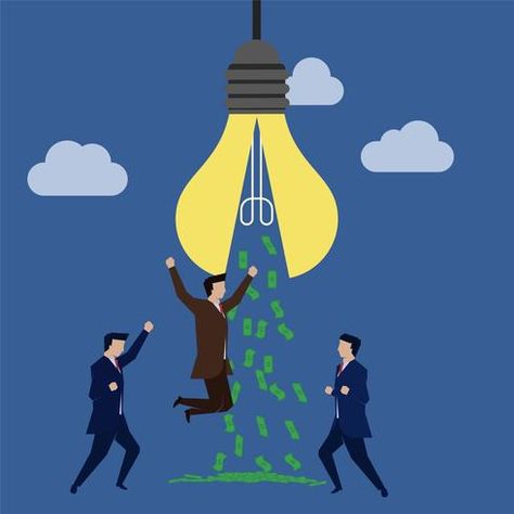 Three business men happy jumping because they got money from their brilliant ideas. Cash Prize Poster Design, Money Vector, Happy Christmas Greetings, Idea Business, Cricket Poster, Happy New Year Text, New Year Text, Cartoon Sun, Graphic Background