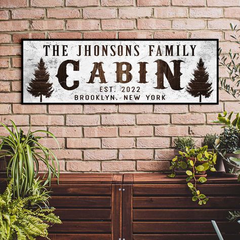 Cabin Signs Rustic, Cabin Wall Art, Family Cabin, Cabin Signs, Rustic Wooden Sign, Rustic Cottage, Sign Display, Cabin Life, Dim Lighting