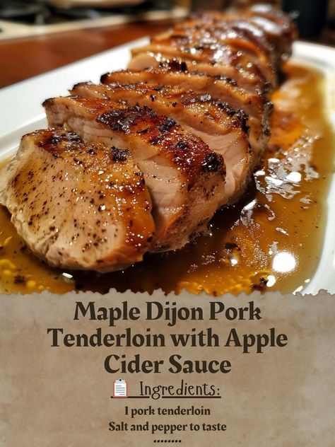 Crenn Recipes Crenn Recipes, Pork Tenderloin Breakfast, Pork Thanksgiving Recipes, Maple Pork Tenderloin Recipes, Pork Loin Christmas Dinner, Pork Tenderloin Recipes In Oven Apples, Pork Tenderloin Recipes Fall, Porkloin Dinner Recipes, Pork Tenderloin Marinade Recipes