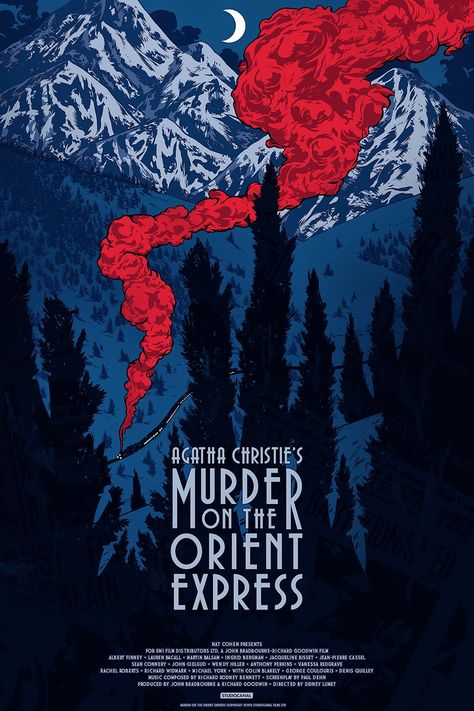 Asesinato en el Oriente Express The Orient Express, Deep Snow, Film Poster Design, Hercule Poirot, I Love Cinema, Movie Posters Design, Orient Express, Alternative Movie Posters, Poster Minimalist