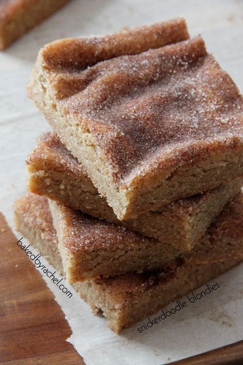 Snickerdoodle Blondie, Snickerdoodle Blondies, Blondie Bars, Blondie Bar, Coconut Dessert, Slow Cooker Desserts, Brownie Desserts, Dessert Bar, Bars Recipe