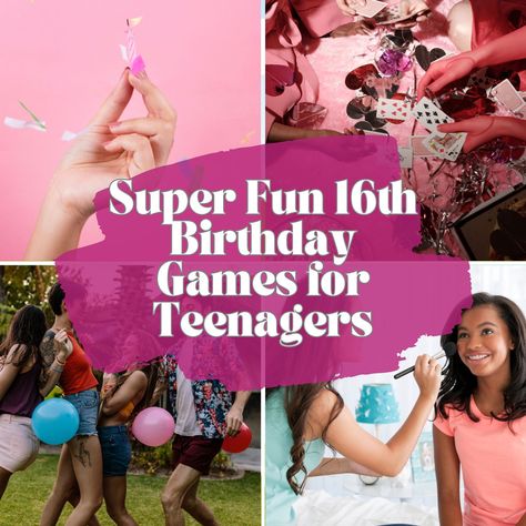 Fun 16th Birthday Games That Don't Involve A Car - momma teen 16th Birthday Activities, Teen Games To Play At A Party, 16th Birthday Party Games, Sweet 16 Party Games, Girls Birthday Games, Birthday Activities, Games For Teens, 14th Birthday