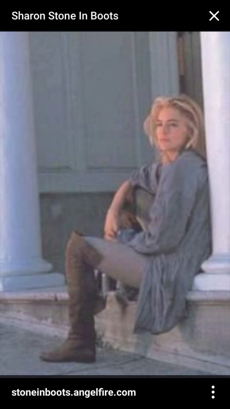 Sharon Stone in OTK boots in Basic Instinct Catherine Tramell, Womens High Boots, Basic Instinct, Chill Fits, Dirty Work, Sharon Stone, Film Inspiration, Movie Costumes, Great Women