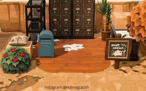 Animal Crossing Post Office Ideas, Acnh Mailbox Idea, Acnh Post Office Ideas, Acnh Post Office, Cozy Gaming, Acnh Design, Acnh Ideas, Animal Crossing Villagers, Acnh Inspo