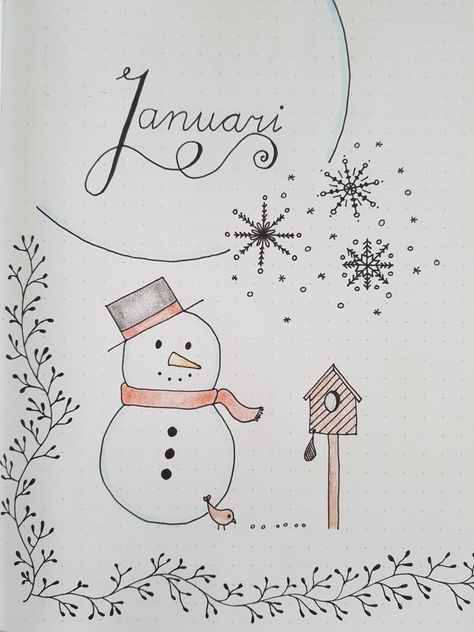 #bulletjournal #january #winter #monthlyspread January Doodles Ideas, January Drawings, January Doodles, Hobonichi Journal, 8th Grade Tips, Calendar Doodles, Chalkboard Doodles, Holiday Homework, Planner Doodles