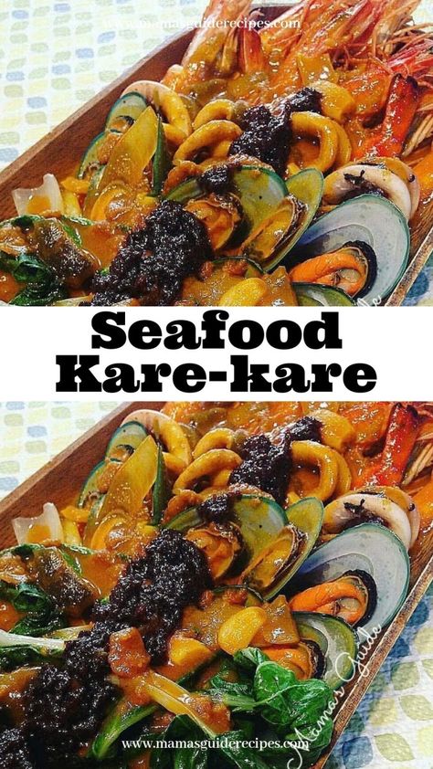 Seafood Kare Kare Recipe, Seafood Kare Kare, Easy Kare Kare Recipe, Kare Kare Recipe Philippines, Chicken Kare Kare Recipe, Fish Recipe Filipino, Filipino Soup Recipes, Kare Kare Recipe, Bangus Recipe