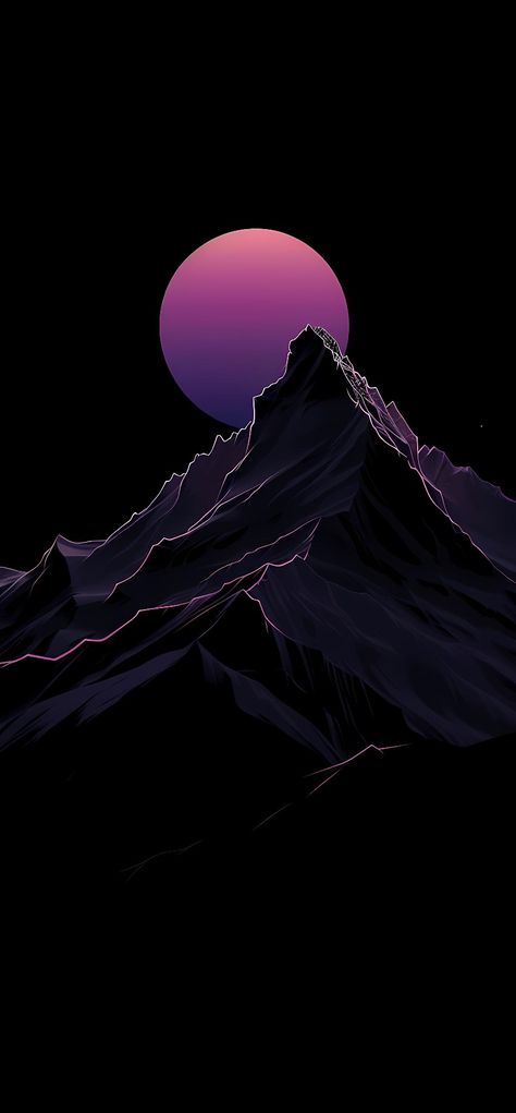 Mountain Outline, Black And Purple Wallpaper, Purple Watch, Dark Purple Wallpaper, Colourful Wallpaper Iphone, Mountain Wallpaper, Purple Wallpaper Iphone, Galaxy Phone Wallpaper, Watch Wallpaper