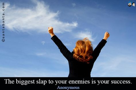 The biggest slap to your enemies is your success. Confidence Building Exercises, Kusadasi, Self Actualization, Steps To Success, Jim Carrey, Burn Out, Detox Diet, Successful People, Confidence Building