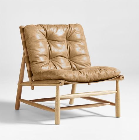 Henning Leather Accent Chair + Reviews | Crate & Barrel Wingback Accent Chair, White Accent Chair, Pine Coffee Table, Chair Options, Danish Style, Leather Accent Chair, Swivel Accent Chair, Chairs For Sale, Unique Furniture