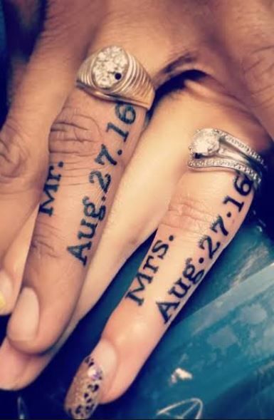 Hopeful Tattoos, Ehe Tattoo, Dr Tattoo, Marriage Tattoos, Him And Her Tattoos, Couple Tattoos Unique Meaningful, Husband Tattoo, Wife Tattoo, Best Couple Tattoos