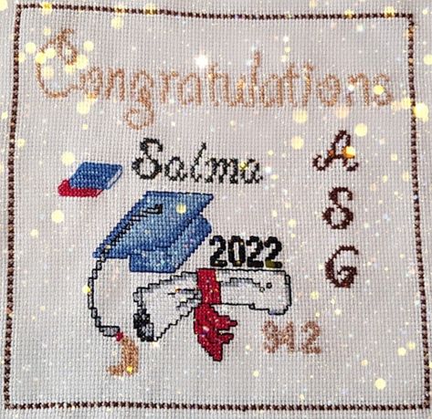 Graduation Cross Stitch Patterns, Graduation Cross Stitch, Cross Stitch Alphabet, Cross Stitch Rose, Counted Cross Stitch Patterns, Counted Cross Stitch, Cross Stitch Patterns, Stitch Patterns, Needlework