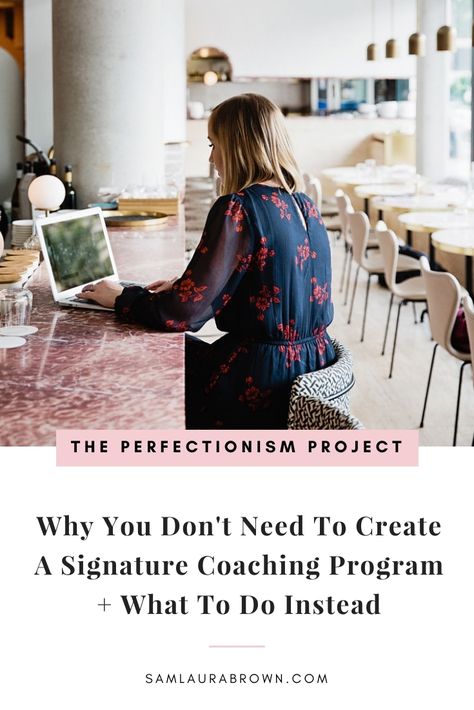 Why You Don't Need To Create A Signature Coaching Program Wellness Coaching Business, Career Motivation, Job Advice, Wellness Coaching, Career Inspiration, Health Coach Business, Blog Planning, Create A Signature, Creative Careers