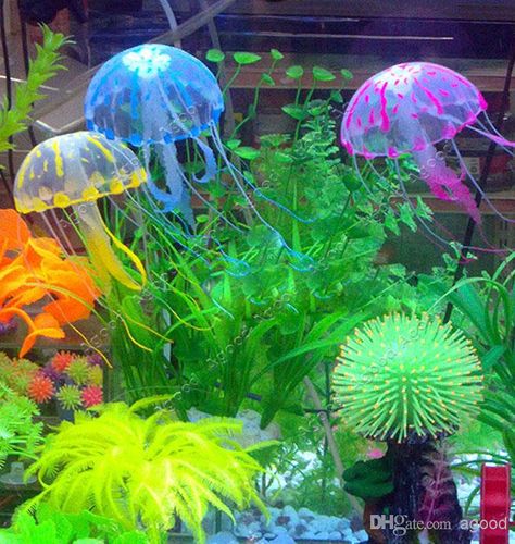 Cute Fluorescent Glowing Effect Jellyfish Aquarium Fish Tank Ornament Fish Aquarium Decorations, Jellyfish Tank, Jellyfish Decorations, Jellyfish Aquarium, Sea Aquarium, Glowing Effect, Aquarium Ornaments, Fish Ornaments, Aquarium Accessories