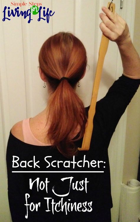 There are many ways to use a back scratcher not just for itchiness. Back Scratcher Diy, Diy Back Scratcher, Back Scratchers, Back Scratcher, Simple Living, Letter Prints, Projects To Try, Long Sleeve Tshirt, Diy Projects