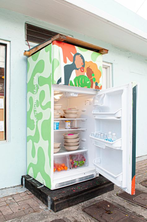 Community Fridge, Little Free Pantry, Fridge Design, Mutual Aid, Food Justice, Intentional Community, Pantry Fridge, Farm Store, Food Insecurity