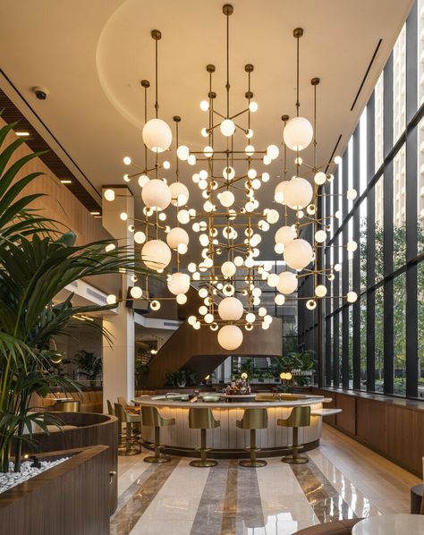 Rohe Creative, Lobby Lighting, Hotel Lobby Design, Lobby Interior Design, Lobby Bar, Custom Furniture Design, Lobby Interior, Lobby Design, Beautiful Spaces