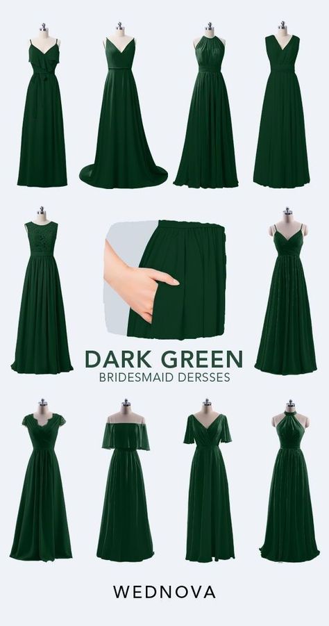 Dark Green Bridesmaid Dresses, Long Green Bridesmaid Dresses, Green Chiffon Bridesmaid Dress, Dark Green Bridesmaid, Green Bridesmaid Dress, Dark Green Bridesmaid Dress, Informal Wedding Dresses, Bridesmaid Dresses Under 100, Red Bridesmaid