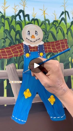 [clip] Scarecrow painting details! #scarecrow #easypainting #tutorials #beginner #acrylicpainting | Emily Seilhamer Art | Emily Seilhamer Art · Original audio How To Paint A Scarecrow, Scarecrow Painting, Scarecrow Crafts, Painting Details, Crafts Painting, Easy Paintings, How To Paint, Scarecrow, Painting Crafts