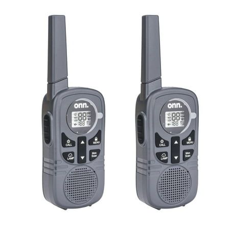 Onn. 16 mile walkie talkie with two way radios, stay connected with your family and friends! Includes three AA alkaline batteries for each walkie talkie. Whether you are standing guard over the neighborhood treehouse or hiking your favorite mountain trail with your crew, our Walkie Talkies will keep you connected when it matters most. Keep your communications private with 121 privacy codes and keep chatter off of your channel with these rechargeable walkie talkies that also come with belt clips If The Person Who Named Walkie Talkies, Walkie Talkie Design, Walkie Talkie Building London, Cute Walkie Talkie, Long Range Walkie Talkies, Emergency Radio, Pocket Radio, Walkie Talkies, Cute Ipad Cases