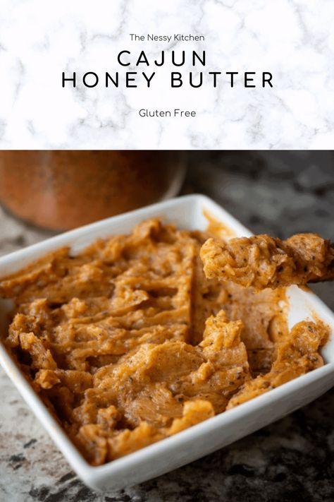 Cajun Butter Recipe, Flavored Butter Recipes, Compound Butter Recipe, Honey Butter Recipe, Spreads Recipes, Cajun Butter, Sweet Potato Kale, Homemade Sauce Recipes, Cajun Creole Recipes