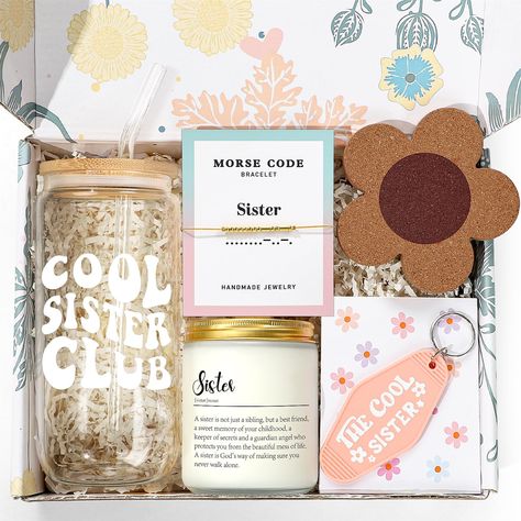 PRICES MAY VARY. Cool Sister Gift Set - This thoughtfully curated gift set is designed to celebrate the cool sister on any occasions like birthdays, christmas, thanksgiving, or mother's day. It's also perfect for a sister-to-be, new sister, little sister, or big sister. Ideal as mother's day gifts for sister, gifts for a sister, cool sister gift for a sister-to-be, new sister, best sister gifts, sister birthday gifts, sister gifts from sisters. It's the perfect way to show your appreciation and Teacher Sister Gifts, Bday Gift For Sister, Birthday Present Ideas For Sister, Christmas Gift Ideas For Sister, Secret Sister Gift Ideas, Sister Presents, Birthday Gifts Sister, Big Christmas Gifts, Christmas Gift For Sister