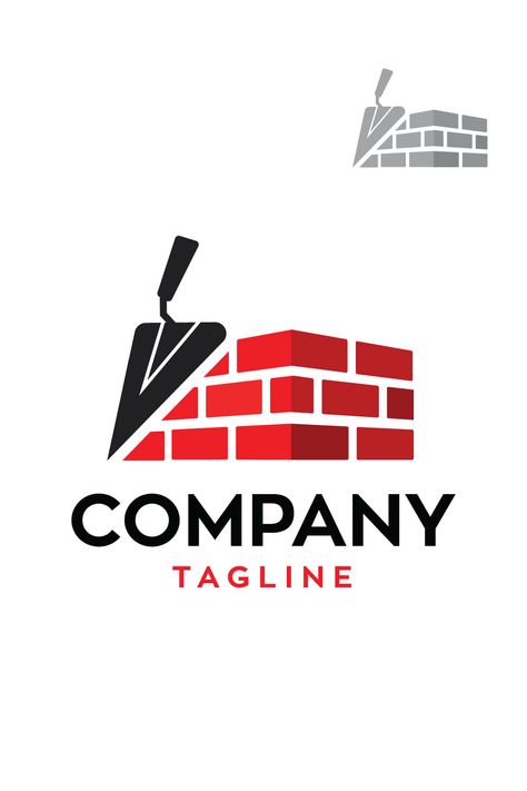 Construction Icon Logo, Bricklayer Logo, Brick Companies, Masonry Construction, Digital Photography Lessons, Construction Logo Design, Photoshop Backgrounds Backdrops, Text Logo Design, Print Design Art