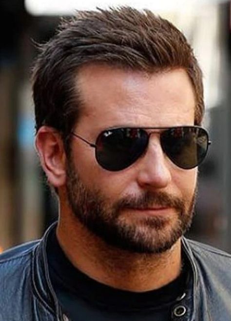 Bradley Cooper Hair, Alopecia Causes, Hairstyles For Receding Hairline, Receding Hair Styles, Timeless Sunglasses, Black Wayfarer Sunglasses, Hairstyle For Men, Receding Hairline, Men Hair