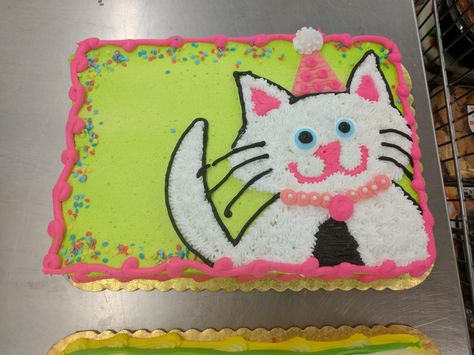 Cat sheet cake Cat Birthday Sheet Cake, Cat Sheet Cake, Cat Cakes, Slab Cake, Birthday Cake For Cat, Birthday Sheet Cakes, Bear Cake, Cat Birthday Party, Kids Cakes