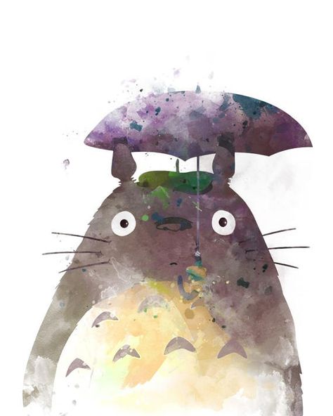 Ghibli Cartoon, Totoro Art, My Neighbour Totoro, Tv Gift, Artwork Poster, Japanese Kawaii, Princess Mononoke, My Neighbor Totoro, Hayao Miyazaki