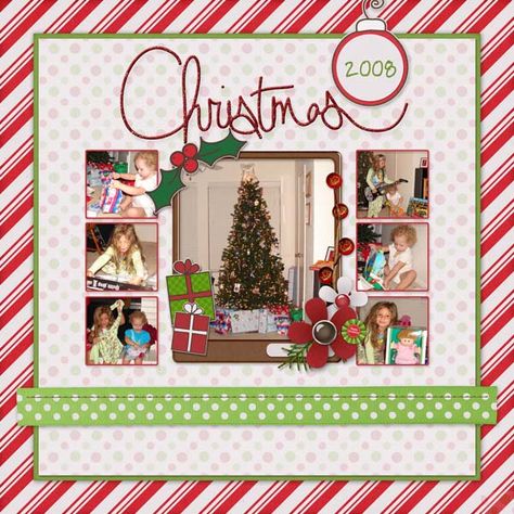 Christmas Winter Scrapbook Layouts, Winter Scrapbooking, Christmas Scrapbook Pages, Christmas Scrapbook Layouts, Holiday Scrapbook, Disney Scrapbook Pages, Christmas Layouts, Ideas For Christmas, Scrapbook Templates