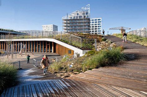 Landscape And Urbanism Architecture, Roof Architecture, Landscape And Urbanism, Water Management, Roof Garden, Green Roof, School Architecture, Urban Planning, Green Building