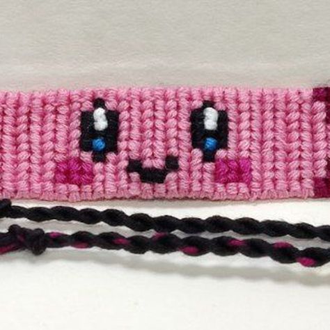 Alpha pattern #156785 variation #313934 | BraceletBook Kirby Bracelet Pattern, Kirby Friendship Bracelet Pattern, Kirby Alpha Pattern, Pokemon Alpha Pattern, Alpha Patterns Pixel Art, Pokemon Alpha, Cute Friendship Bracelets, Diy Friendship Bracelets Patterns, Friendship Bracelets Diy