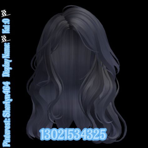 Berry Avenue Id Codes Blue Hair, Blue Hair Codes For Berry Ave, Roblox Blue Hair Codes, Blue Hair Codes, Undone Waves, Yk2 Outfits, Brown Hair Roblox, Navy Blue Hair, Navy Hair