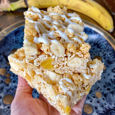 Banana Pudding Rice Krispie Treats Recipe - Pudding Rice, Rice Krispie Treats Recipe, Banana And Rice, Krispie Treats Recipe, Krispy Treats, Rice Krispy, Wafer Cookies, Vanilla Wafers, Rice Krispie Treats