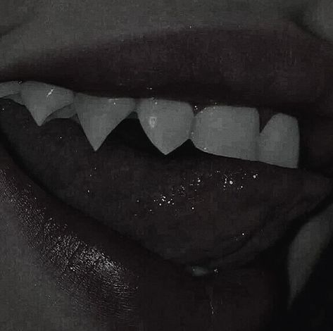 Vampire Fang Aesthetic, Mooncore Aesthetic, Taekook Au, Different Types Of Aesthetics, Teeth Aesthetic, Modern Vampires, Vampire Bites, Black Vampire, Carpe Noctem