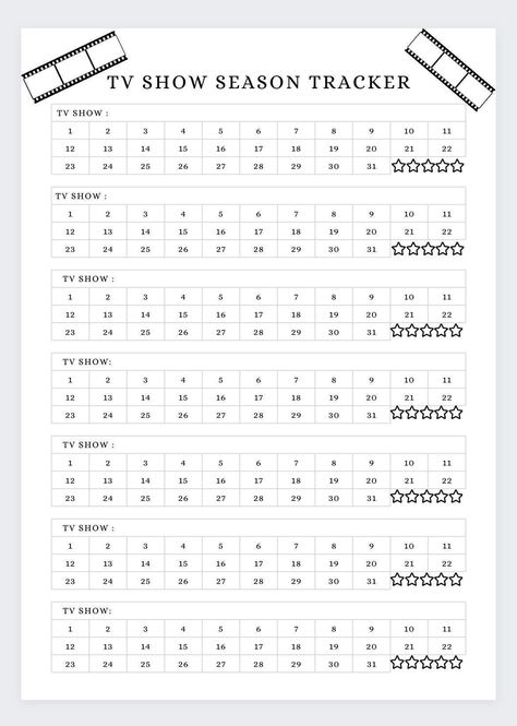 Series Tracker Printable, Tv Show List, Tv Show Tracker, Tv Series Tracker, Show Tracker, Series Tracker, Movie Tracker, Bullet Journal Ideas Templates, In And Out Movie