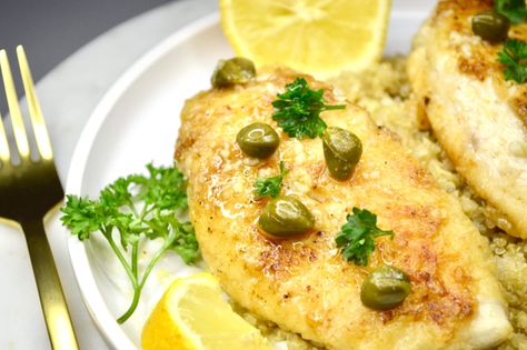 Low-FODMAP Lemon Chicken Piccata - DrJockers.com Low Fodmap Chicken Recipes, Fodmap Chicken Recipes, Fodmap Chicken, Low Fodmap Chicken, Fodmap Friendly Recipes, Lemon Chicken Piccata, Gut Issues, Chicken Piccata, Sauteed Chicken