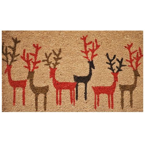 Vinyl Doors, Christmas Doormat, Indoor Door Mats, Indoor Doors, Coir Doormat, Oh Deer, Outdoor Door Mat, Christmas Deer, Clean Shoes