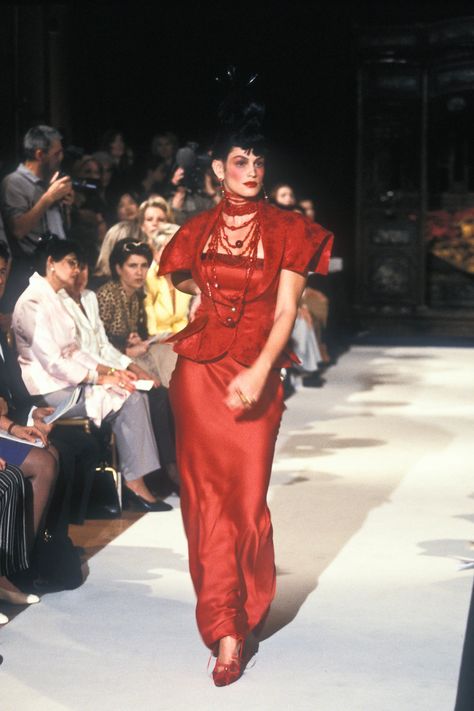 Dior Fall 1997, Irina Pantaeva, Dior By John Galliano, Rare Fashion, Vintage Runway, Gianfranco Ferre, Dior Couture, Cindy Crawford, John Galliano