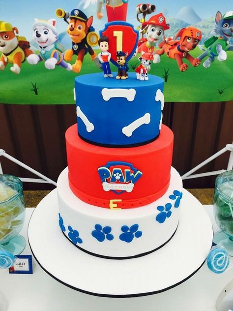 Paw Patrol Cake Paw Patrol First Birthday, Cupcakes Paw Patrol, Paw Patrol Cakes, Paw Patrol Party Cake, Paw Patrol Plush, Paw Patrol Cupcakes, Paw Patrol Birthday Theme, Paw Patrol Decorations, Party Activities Kids