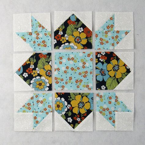 Weathervane Quilt Block Pattern - a Free Tutorial – fabric-406 Weathervane Quilt Block, Weathervane Quilt, Quilting Essentials, Half Square Triangle Quilts Pattern, Pretty Quilts, Triangle Quilt Pattern, Quilt Blocks Easy, Bottle Trees, Kaleidoscope Quilt