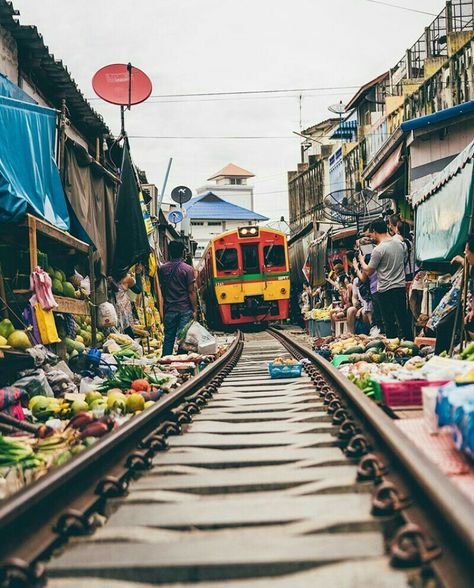 Maeklong railway..Bangkok..Thailand Rooftop Pool, Street Photo, Cool Pools, Infinity Pool, Bangkok Thailand, Beach Pool, Kuala Lumpur, Bangkok, Singapore