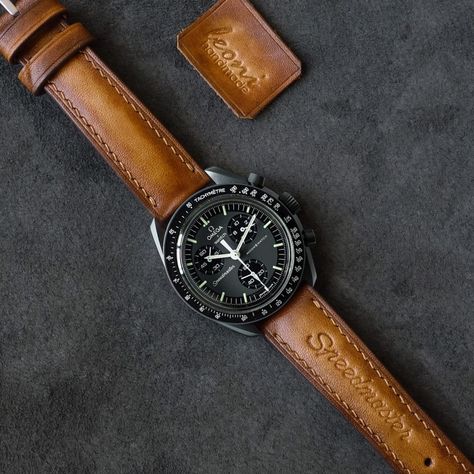 Brown Watch Strap, Handmade Watch Strap, Handmade Watch Bands, Omega Watches, Handmade Watch, Brown Watches, Custom Strap, Band Fits, Light Brown Leather