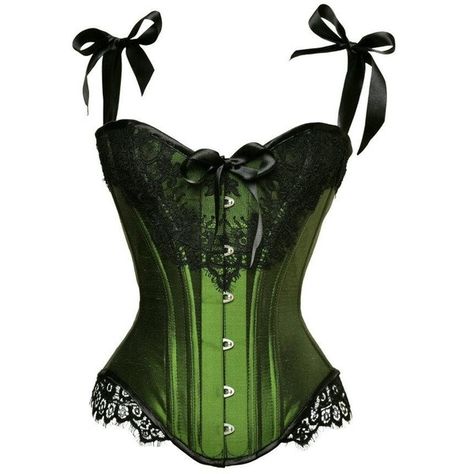 Korsettmanufaktur TO.mTO Berlin ❤ liked on Polyvore featuring corset, shirts and tops Corsette Tops, Green Corset Top, Green Corset, Top Corset, Corset Shirt, Corset Tops, Leather Corset, Black Corset, Christmas Sewing