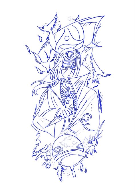 Naruto Tattoo Stencil, Naruto Outline, Tattoos Stencils Outline, Naruto Tattoo Design, Itachi Tattoo Design, Akatsuki Tattoo, Tattoo Practice Stencils, Yui Tamura, Kakashi Tattoo