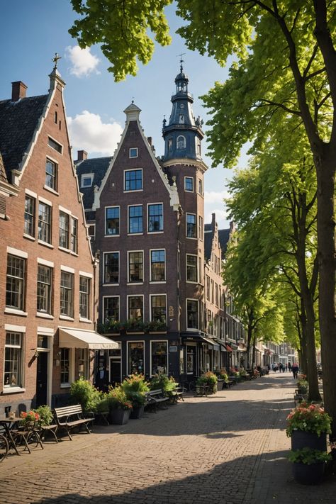 Step Back in Time: Explore These Historical Landmarks in the Netherlands! Romantic Architecture, Building Miniature, Delft Netherlands, Anne Frank House, Amsterdam Canals, Netherlands Travel, Move Abroad, Historical Landmarks, Historic Places