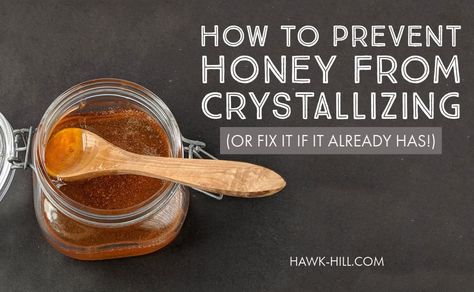 A spoonful of a product you probably already have in your cabinet can reverse the chemical process that causes crystallized honey. I’ll show you how … Decrystalize Honey, Honey Crystalized, Whipped Honey, Beekeeping For Beginners, Make Simple Syrup, Bees And Honey, Brown Spots Removal, Honey Recipes, Natural Honey