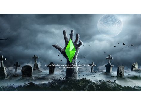 Halloween Loading Screen Sims 4, Sims 4 Halloween Loading Screen, Sims 4 Zombie Cc, Aesthetic Sims, Screen Short, Sims 4 Men Clothing, Sims Stories, Loading Screen, Aesthetic Goth