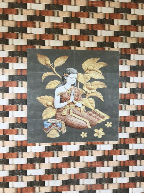 Wall Tiles decoration in 2bhk portico wall #tamilveedu #veedu #tilesdecor #tilesstyle Portico Tiles Design, Portico Wall Tiles Design, Front Wall Tiles, Home Tiles Design, Portico Design, Drawing Room Ceiling Design, Welcome Home Decorations, Gypsum Decoration, Wall Tiles Design