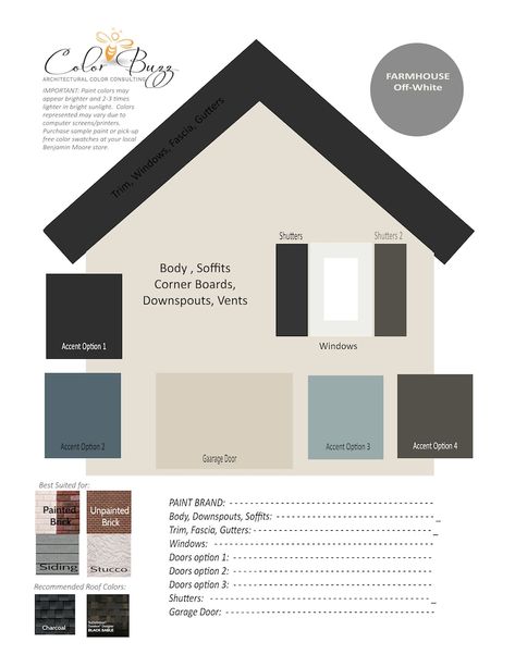 Cream Home Exterior Color Palette Sherwin-Williams Paint | Etsy Warna Cat Eksterior, Farmhouse Exterior Paint Colors, Sherwin Williams Color Palette, Exterior Color Palette, House Paint Color Combination, Exterior House Paint Color Combinations, Pintura Exterior, Exterior Paint Color, Exterior Color Schemes